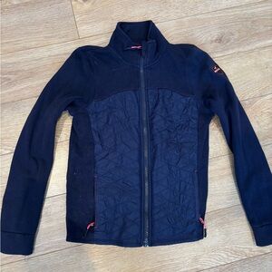 Navy horseback riding Zip Jacket